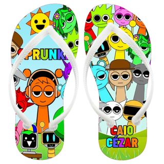 Chinelo Sprunki Personalizado com NOME
