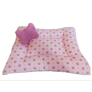 colchonete tapete cama pet princesa com osso rosa em Oferta na Shopee