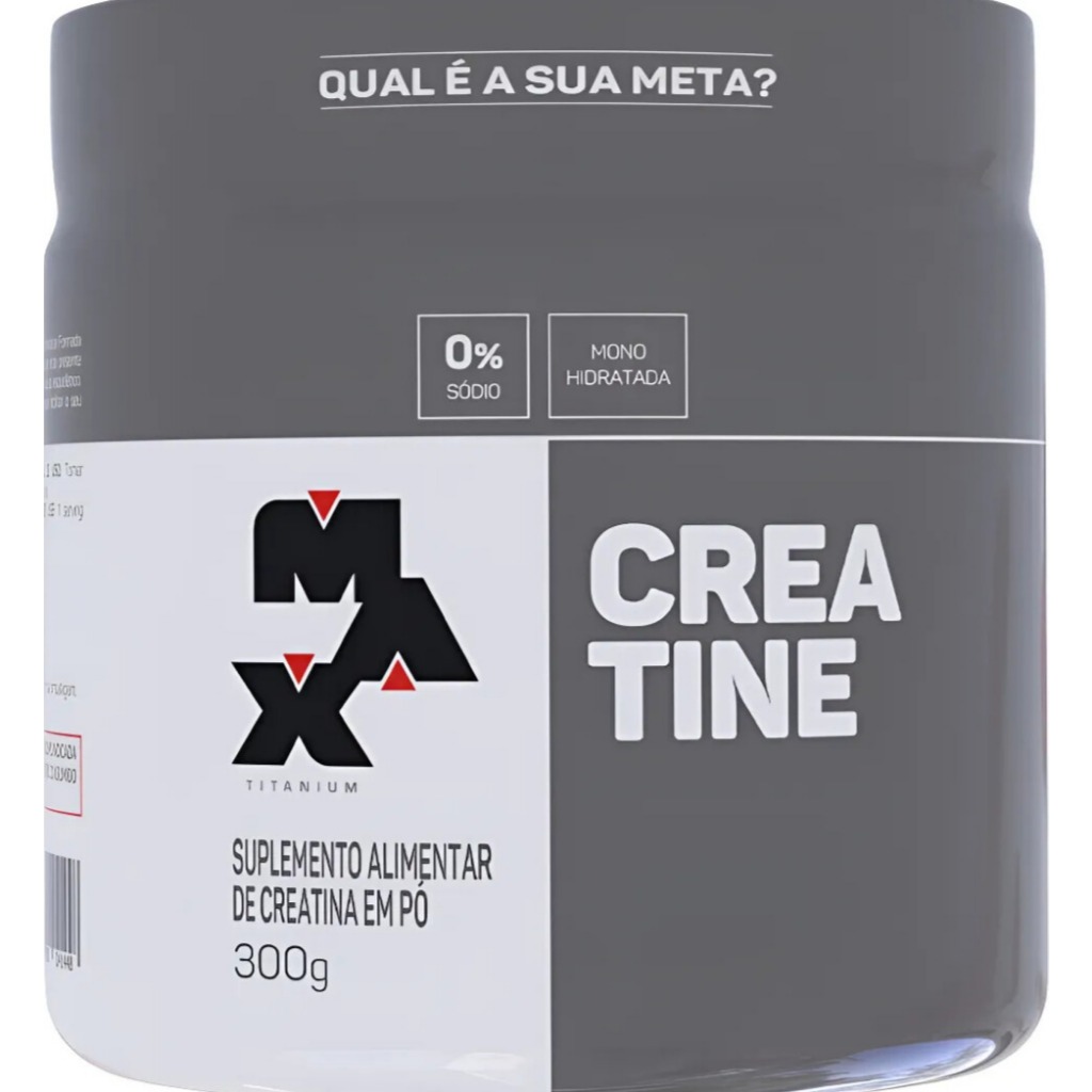Creatina 300g Max Titanium Sabor Sem sabor em Oferta na Shopee