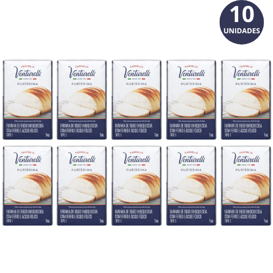 Kit 10x Farinha Venturelli 1kg Cada, Fardo fechado em Oferta na Shopee
