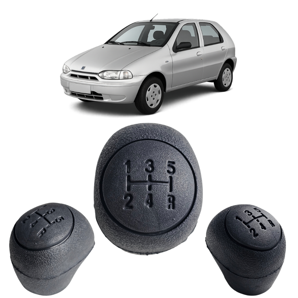 Manopla de Câmbio Cinza Palio Fire 2001 a 2003 – Bola de Câmbio Fiat 5 Marchas