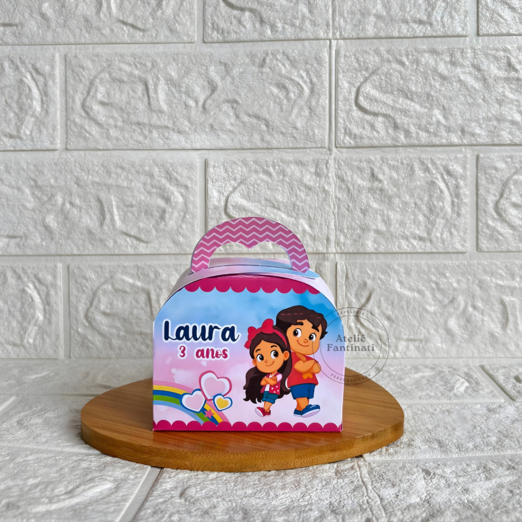 PEGUE E MONTE - Caixinha Maletinha personalizada Maria Clara e JP -  Lembrancinhas - Caixinhas para festa - Aniversário