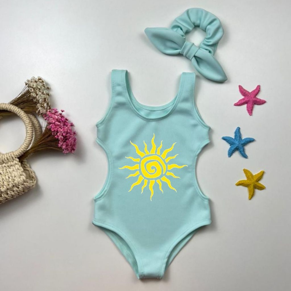 Maiô Bori Feminino Versátil Mini Diva Moda Praia Verão Traje De Banho Estampa Sol Praia Piscina Confortável E Estiloso