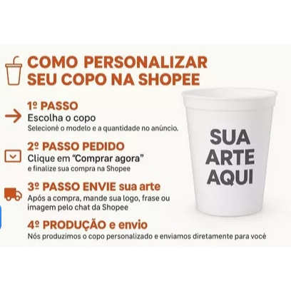100 COPOS DESCARTÁVEL 400ml COM IMPRESSÃO EM UMA COR  - ARTE A SUA ESCOLHA OU PODEMOS CRIAR UMA PARA VOCÊ.