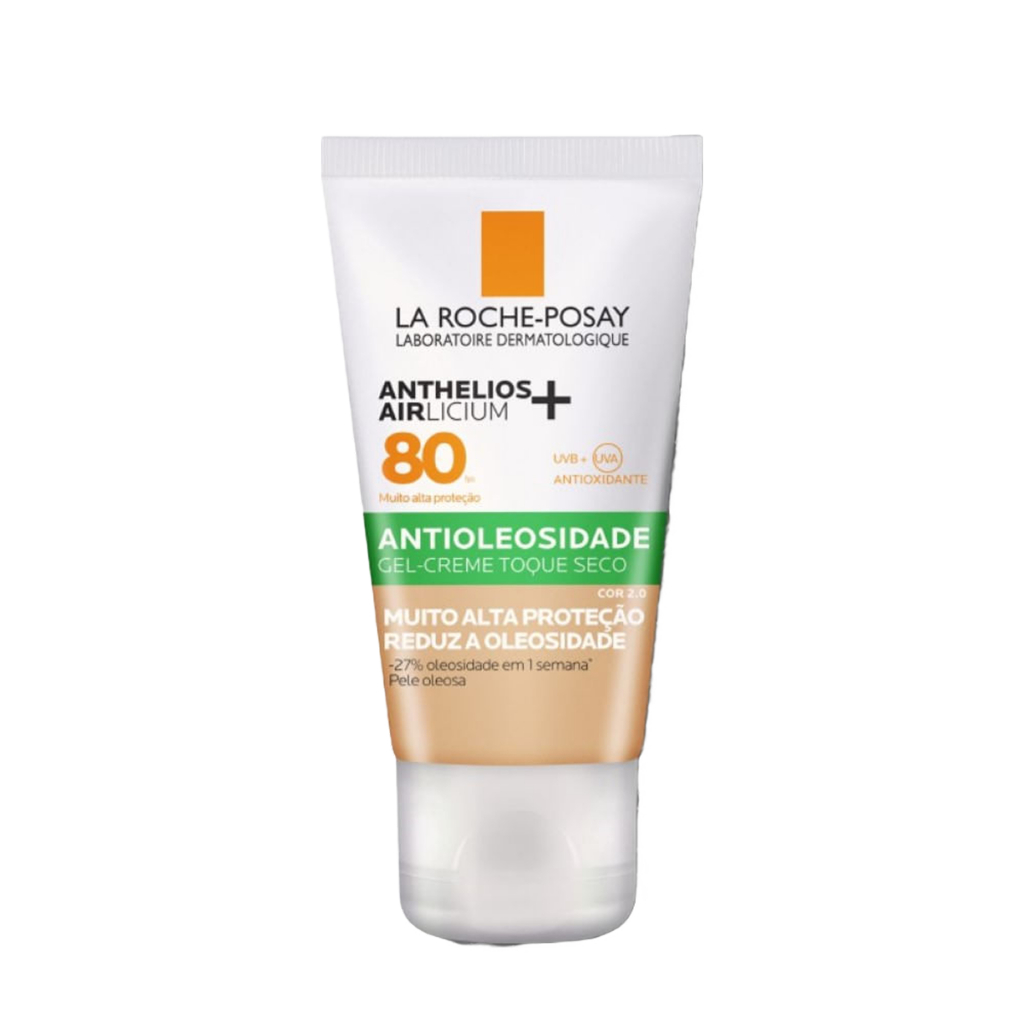 Protetor Solar Facial La Roche-Posay Anthelios Airlicium+ FPS80 Cor 2.0 Com 40g em Oferta na Shopee