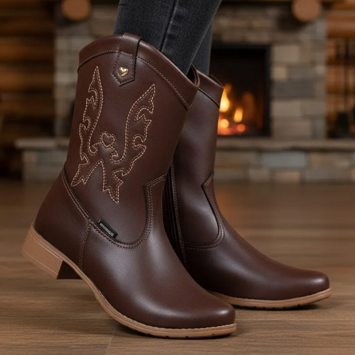 Bota Botina Infantil Texana Love Menina Feminina Cano Alto Country Coturno Confortável em Oferta na Shopee