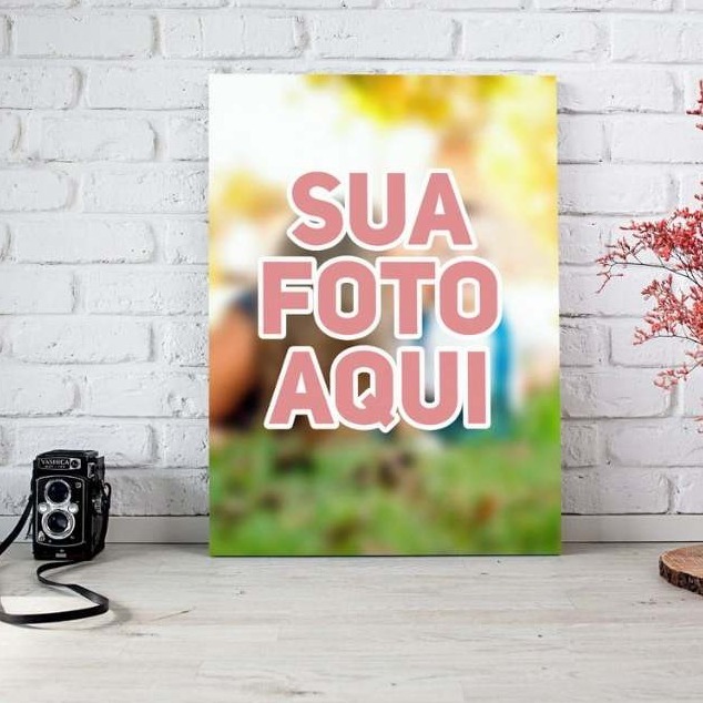 Quadro Placa Painel Decorativo MDF 90X60 Personalizado Sua Foto Imagem Casal Família Casamento Festa