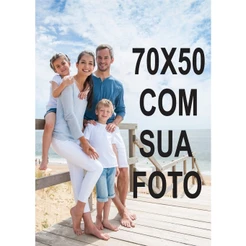 Placa Quadro Decorativo MDF 70x50 CM Personalizado Com Sua foto Aqui Imagem Família Casal Pet Festa