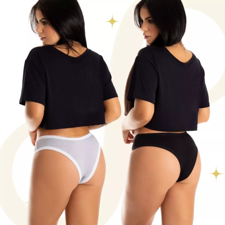 kit 10 calcinhas algodão básica conforto