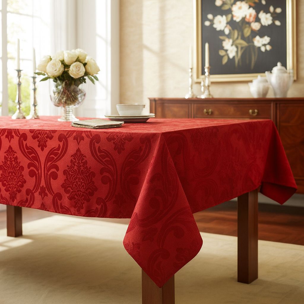 Toalha para Mesa Retangular 8 lugares 2,50 x 1,35m em Tecido Jacquard Várias Cores em Oferta na Shopee