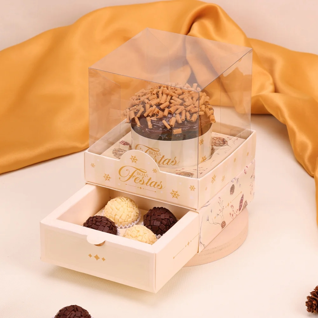 10 CAIXA P/ MINI PANETONE E GAVETA 4 DOCES NATAL CLÁSSICA 5263 ( JANGO NATAL 2025 )