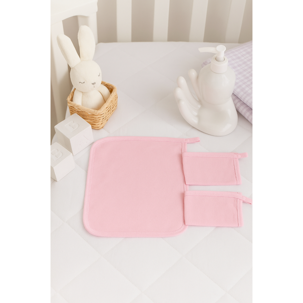 kit 3 pano boca babete fraldinha boca bebê malha dupla de algodão