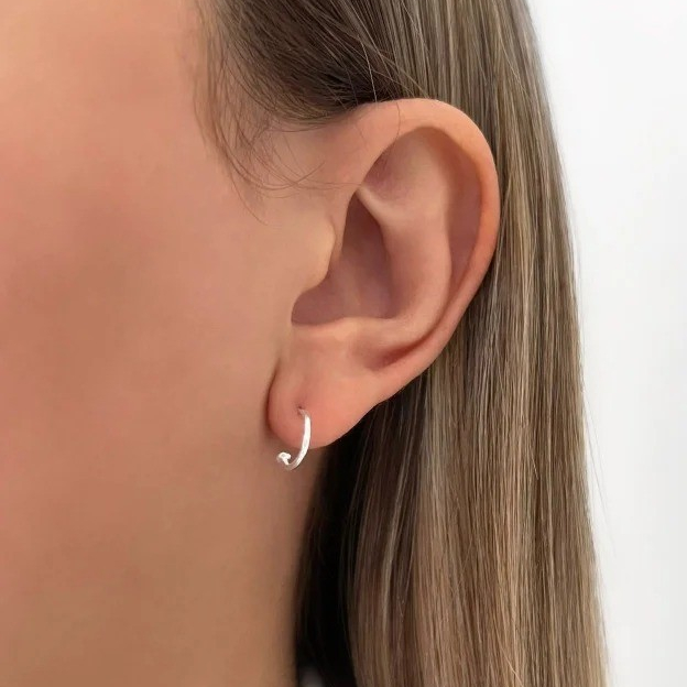 Brinco Argola com Tarraxa em Prata 925 Legítima Joia Clássica e Elegante