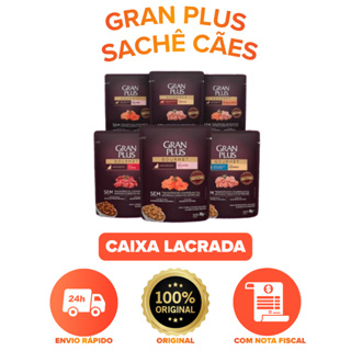RAÇÃO ÚMIDA GRAN PLUS SACHÊ PARA CÃES – CAIXA COM 18 UN (100G CADA) em Oferta na Shopee