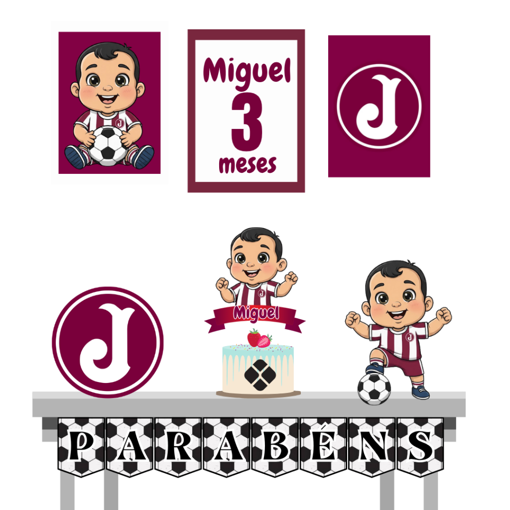 🎉 Kit Festa Juventus da mocca – Mesversário ou Aniversário Infantil 🎉