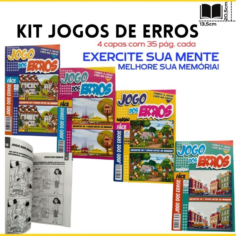 Kit Jogo de Erros com 4 Unidades