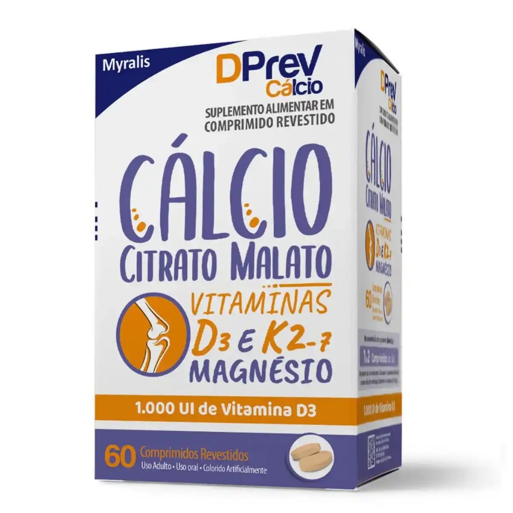 DPrev Calcio 60 Comprimidos / VITAMINA D3 / K2 / MAGNESIO