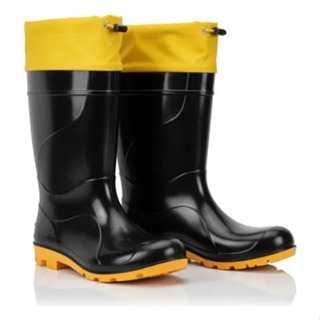 Bota Galocha Polaina Preta E Amarela Ca 50964 Crival em Oferta na Shopee