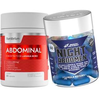 Abdominal Dia 60 Caps + Night Abdomen 60 Caps Bodyaction em Oferta na Shopee