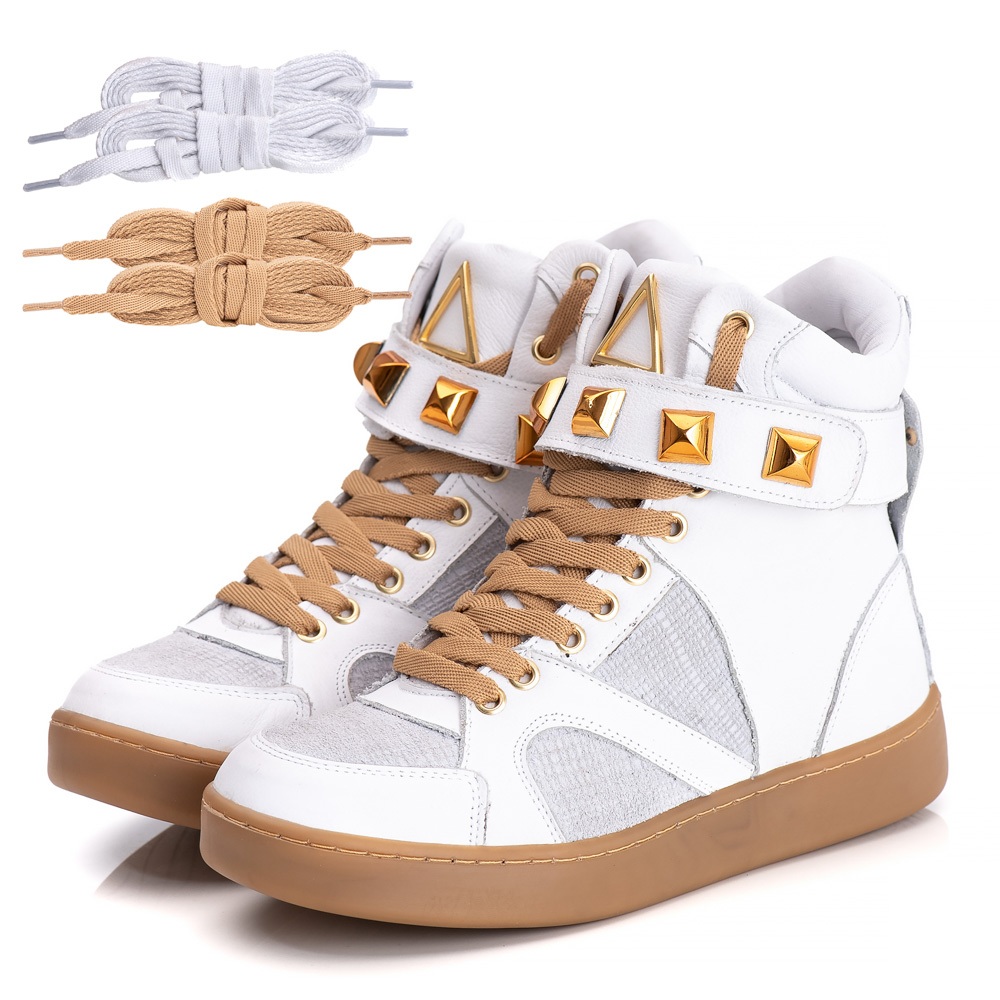 Tenis Feminino Bota de Academia Botinha Sneaker Fitness Crossfit Cano Alto Couro Legitimo Moda