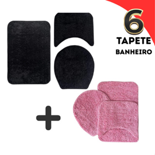 Conjuntos 3 Tapete Jogo de Banheiro Antiderrapante 3 Peças Luxo Felpa Aveluda Com Soladado Promo em Oferta na Shopee