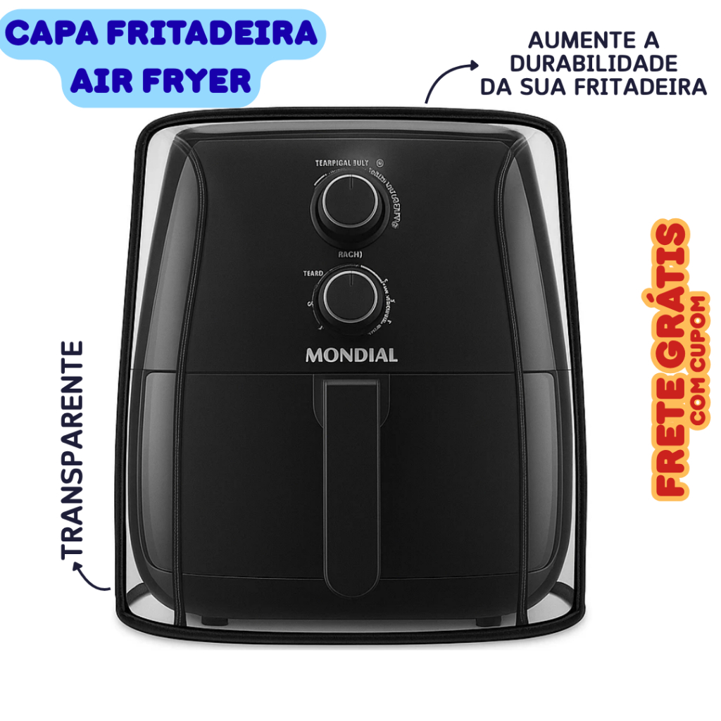 Capa Air Fryer Transparente PVC Cristal Anti-Poeira e Gordura – Protetora Cobertura p/ Fritadeira em Oferta na Shopee