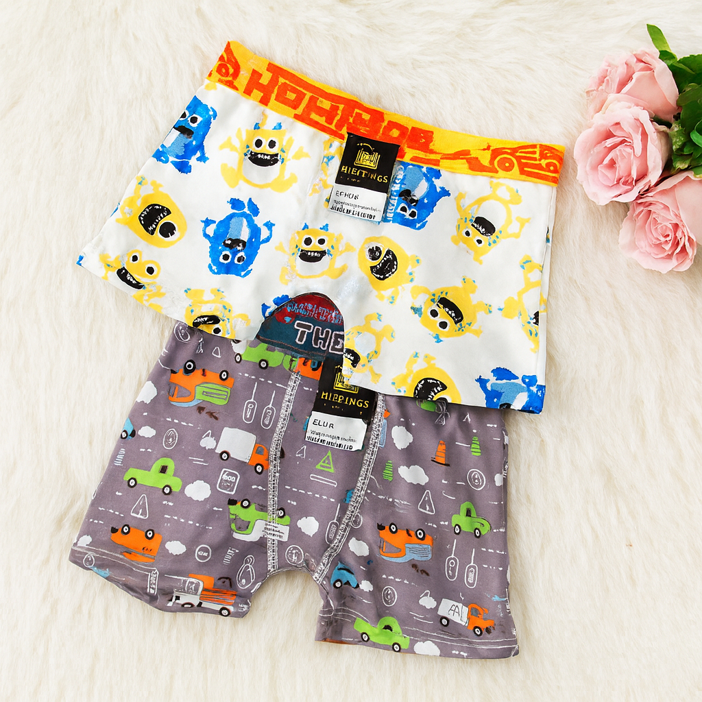 Kit Cueca Infantil Conforto Personagem Menino  Super Heroi Criança Estampada