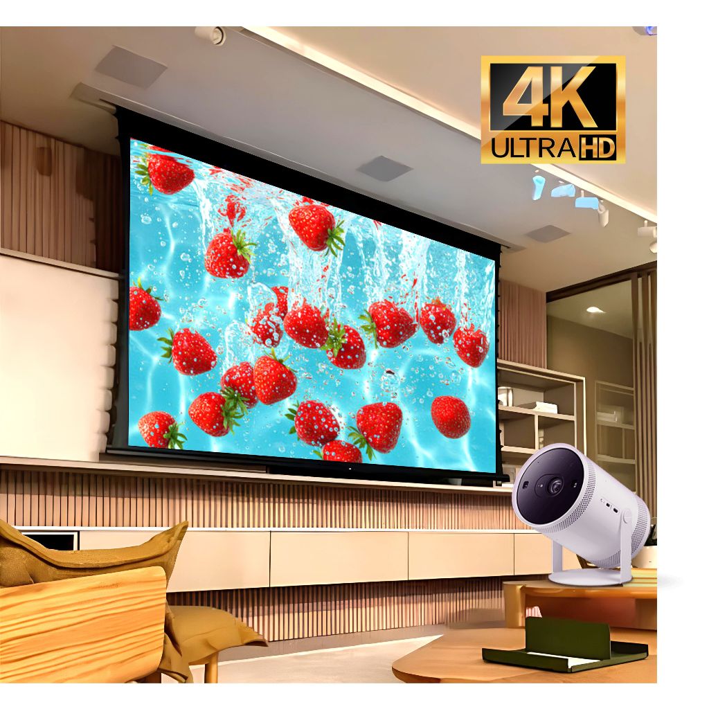 Tela de Projeção 250” Anti Reflexo Alta Definição para Projetor e Datashow, Sala Igrejas Comércios