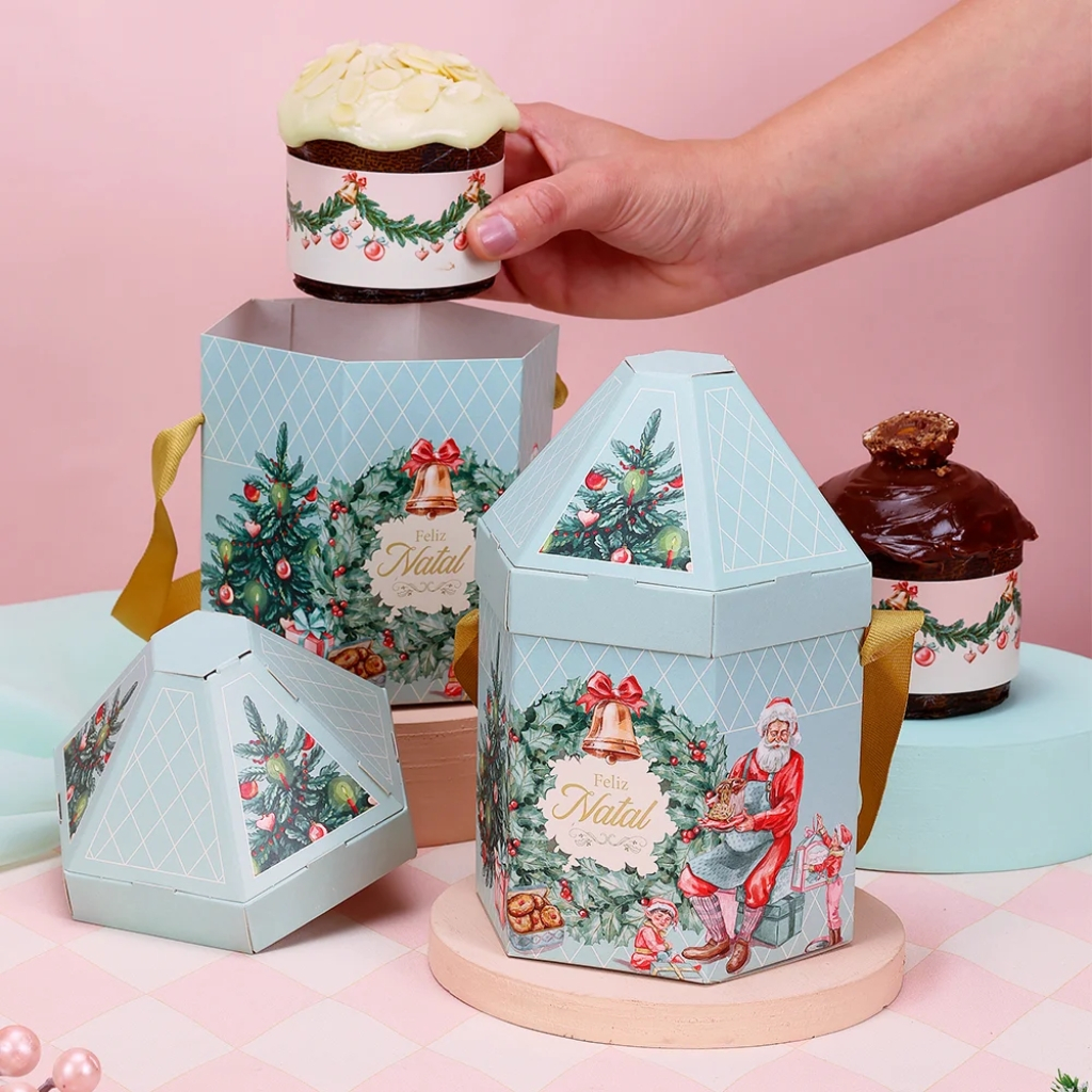 10 CASINHA PARA MINI PANETONE DOCE NATAL 5171 ( JANGO NATAL 2025 )