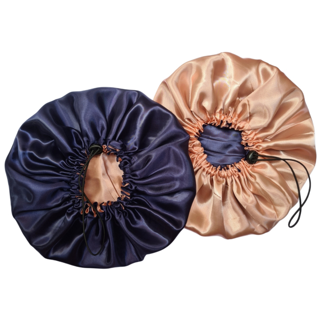 1 Touca De Cetim Dupla Face Para Dormir Regulável Antifrizz em Oferta na Shopee