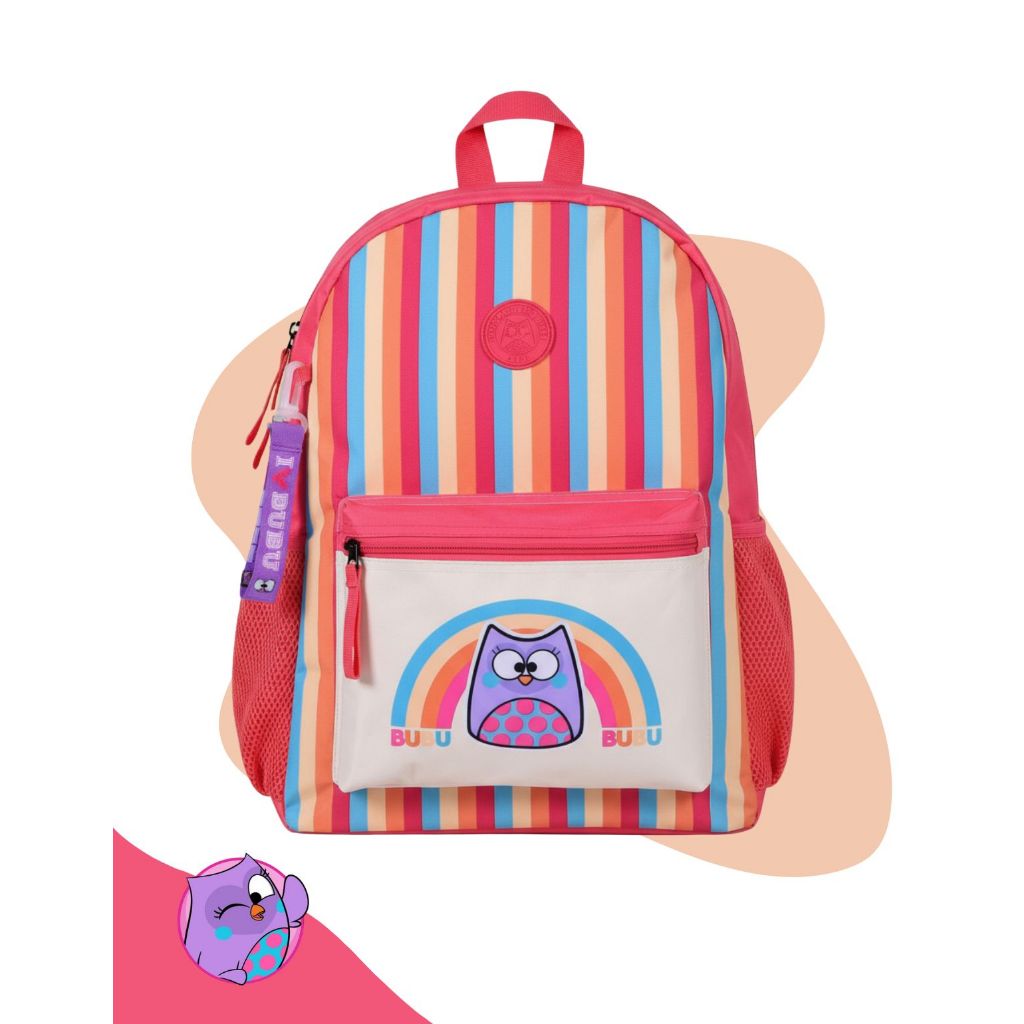 Mochila Escolar Feminina Juvenil Grande Nylon Impermeável Respirável Multiuso Original Bubu e as Corujinhas