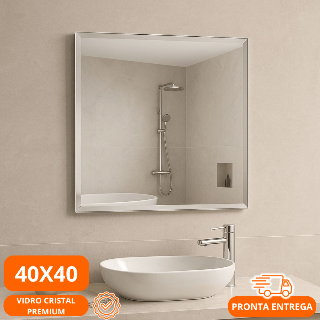 Espelho 40x40 Banheiro - Comprar com Melhor Preço em Decoração