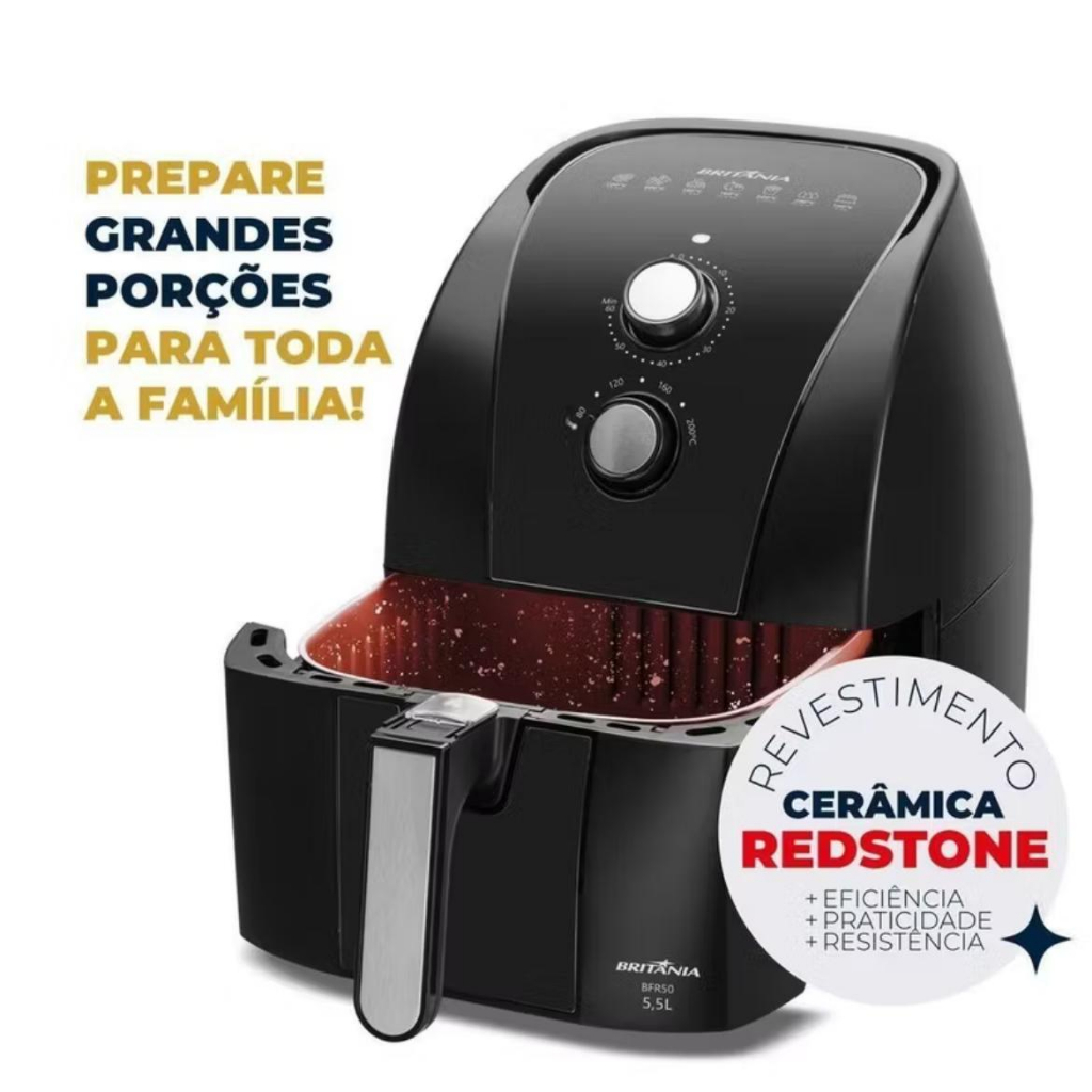 Fritadeira Elétrica Air Fryer 5.5L 1500W