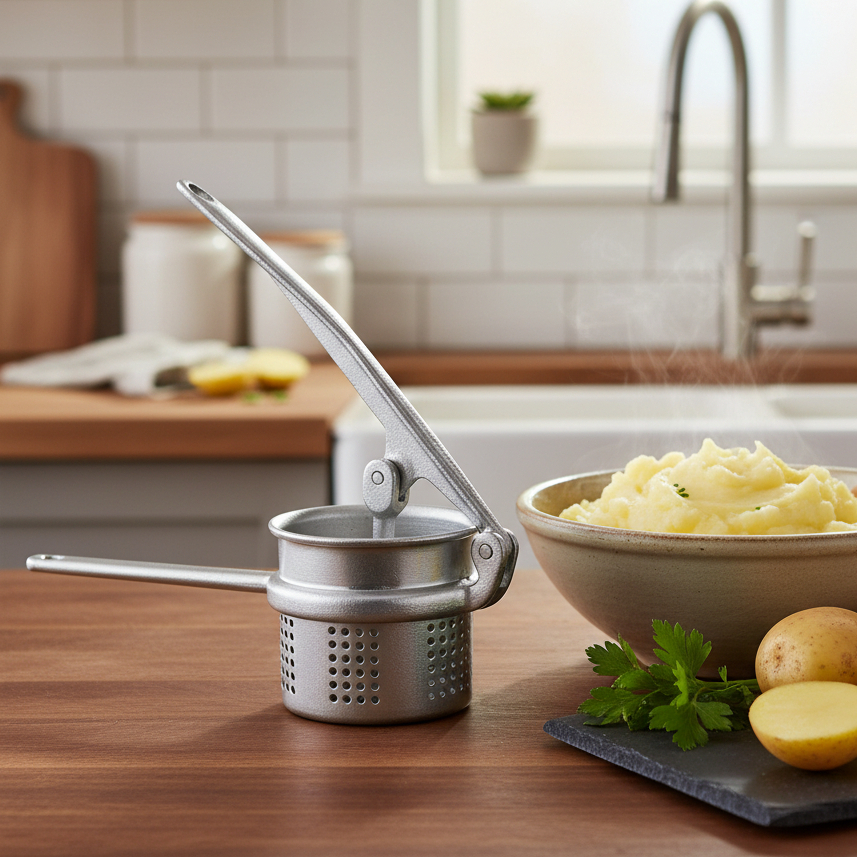 Espremer de Batatas de Alumínio MK Prensa Manual Resistente para Purê Mandioquinha e Legumes
