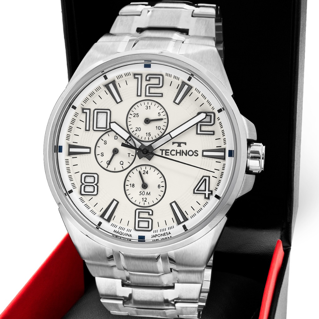 Relógio Technos Masculino Skymaster 6P27DUT/1B em Oferta na Shopee