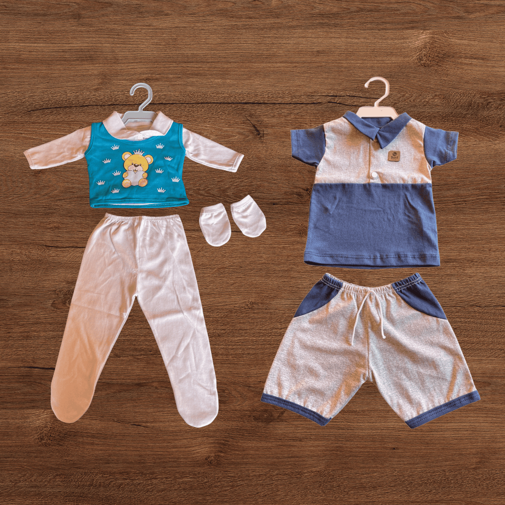 Lote 6 Peças Roupa Bebê Reborn Boneco 48cm Roupinha Menino em Oferta na Shopee