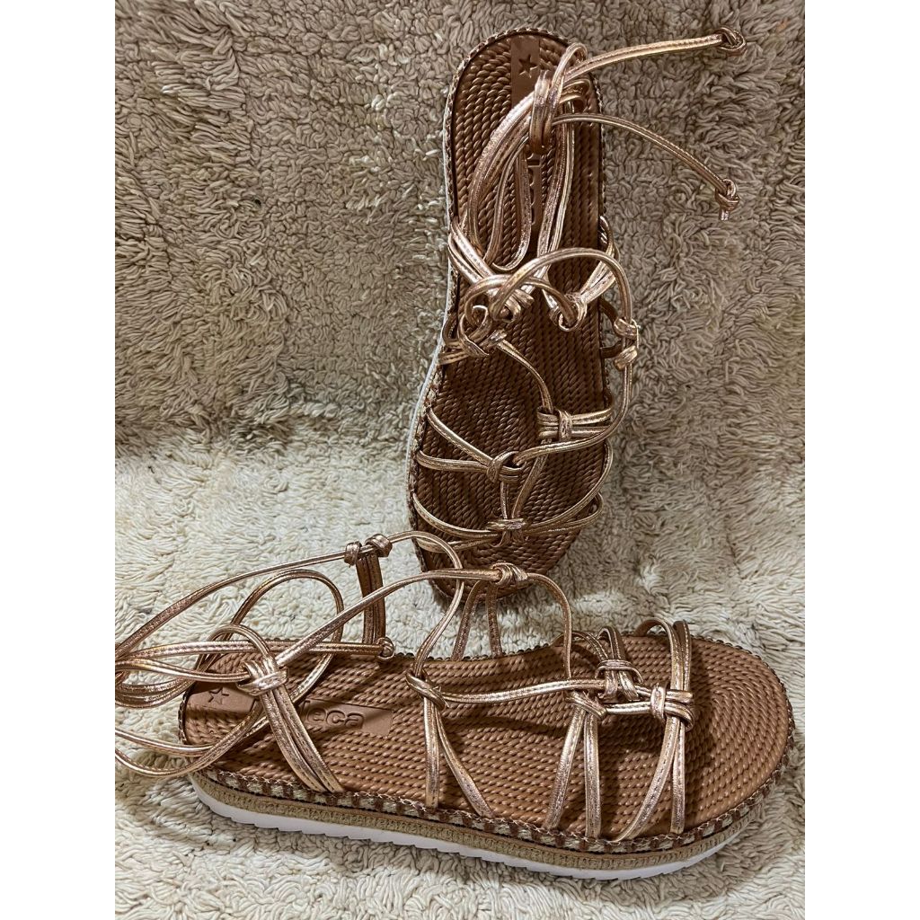 Sandália Papete De Amarração Flatform Moleca 5447.519