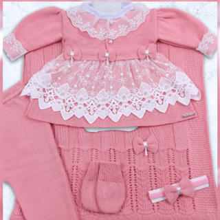 Saida Maternidade Menina Vestido Recem Nascido Princesa 6 Peças em Oferta na Shopee