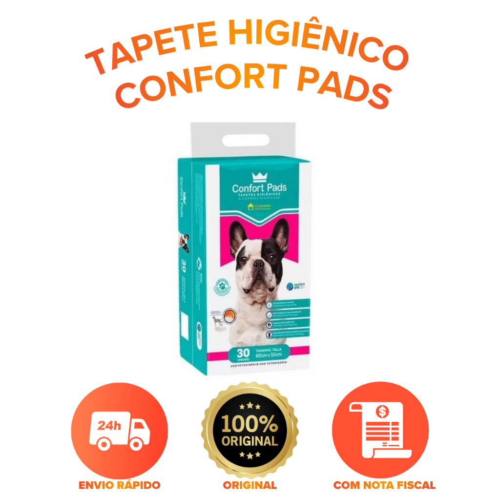 TAPETE HIGIENICO CONFORT PADS VERDE (60X55CM) 30 UNIDADES em Oferta na Shopee