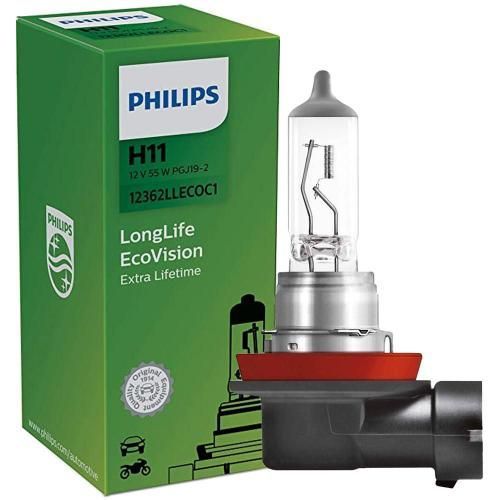 Lâmpada Automotiva Philips Ecovision H11 12V 55W Original Philips em Oferta na Shopee