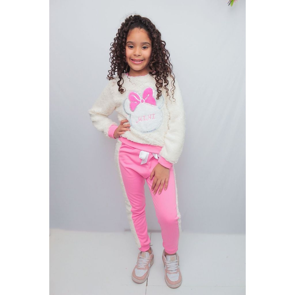 Moletoom Bem Quentinho Peluciado ( Blusa e calça 2 4 6 8 e 10)