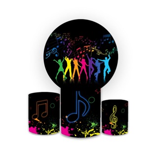 Kit Painel + Capas de Cilindros vest facil Tema Musica Baile anos 80/70 aniversario festas em Oferta na Shopee