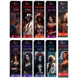 Incensos Lua Mística Natural Orgânico Artesanal 0% Carvão 10 Varetas Escolha Aroma Linha Umbanda em Oferta na Shopee