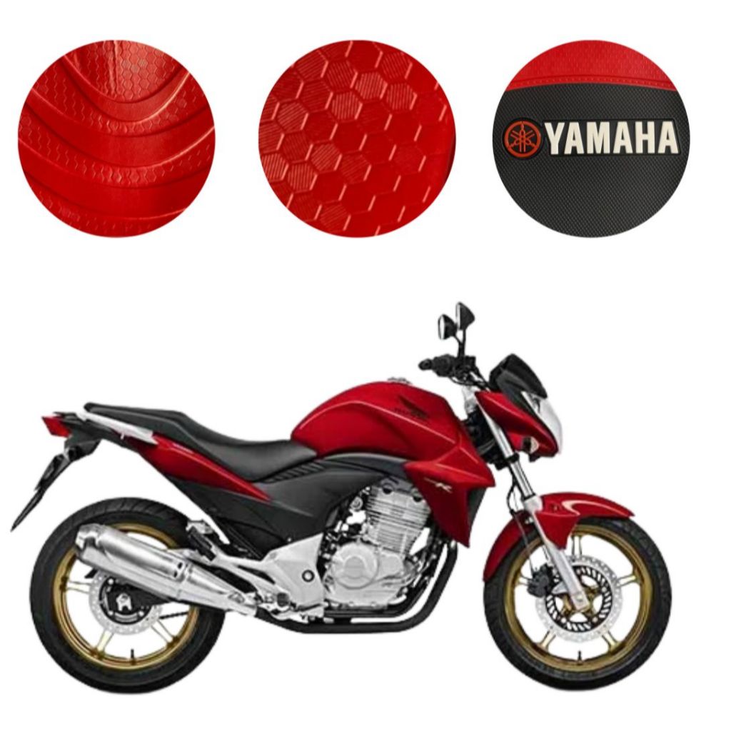 Capa De Banco moto FACTOR/FAZER/CROSSER/XTZ/TTR3/LANDER antiderrapante sportiva com logo Yamaha 3D