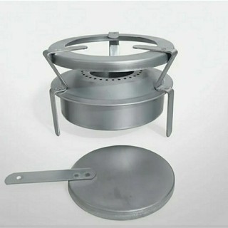Fogareiro Fogão a Alcool 1 uma boca Portatil Espiriteira Alcool Camping Pesca Sitio Sem Pintura