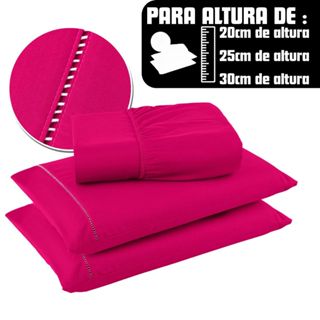 Jogo de Lençol 3 e 2 Peças Fronha Ponto Palito Tecido Macio - Todos os Tamanhos - DMX em Oferta na Shopee