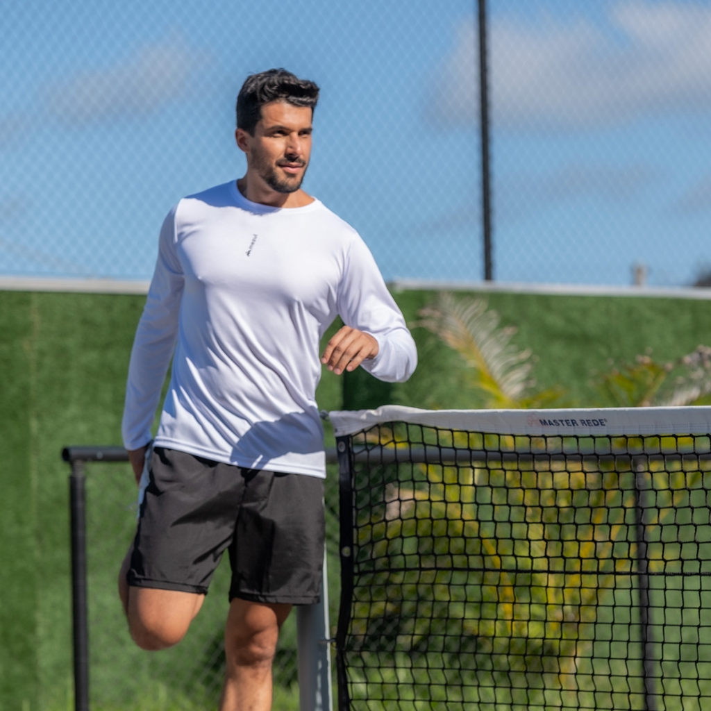 Camisa Térmica Masculina Com Proteção UV Malha Fria Manga Longa M1-A