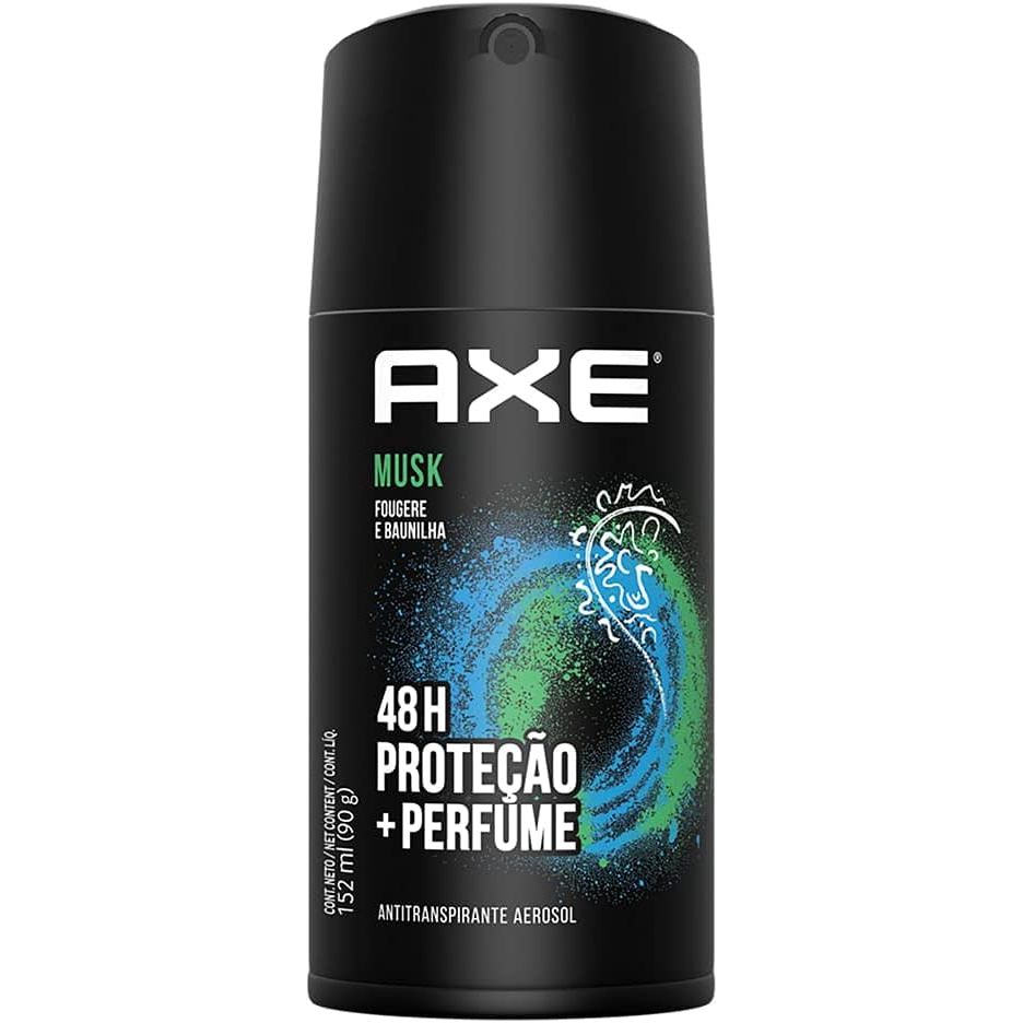 Desodorante Antitranspirante Axe Aerossol Musk 48h Com 152ml