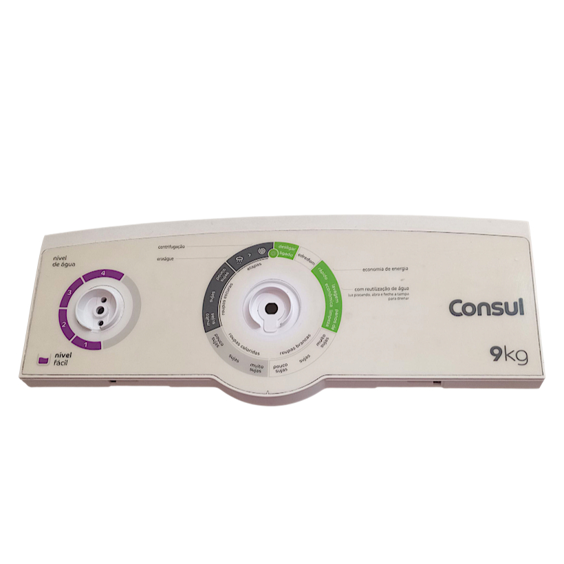 Console c/ Painel Decorativo Lavadora Consul Cwb09 - W11279514 |