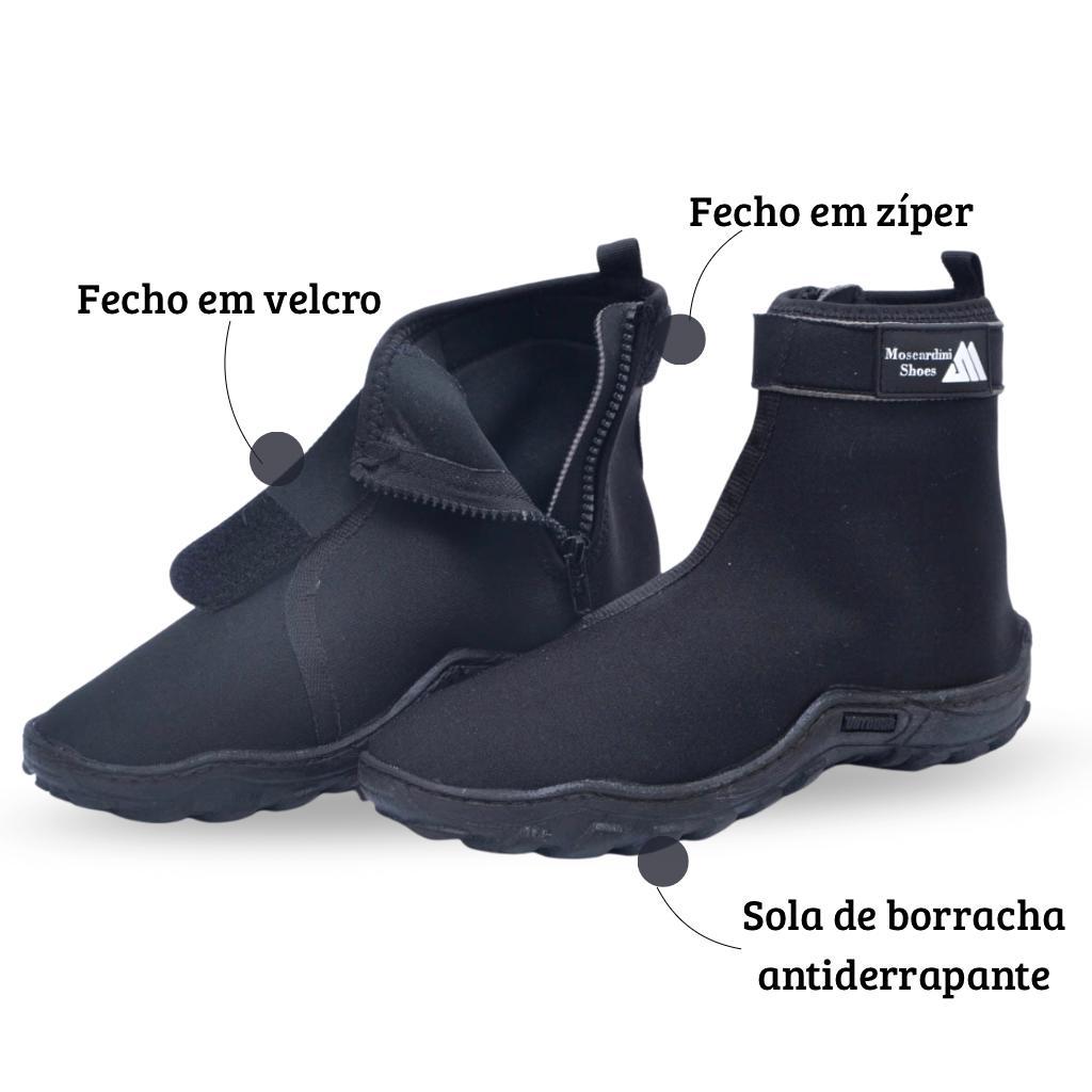 Bota de neoprene cano curto pescador trilha praia beachtenis unissex ziper velcro segurança